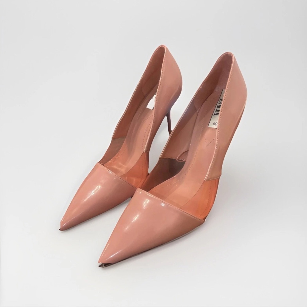 Zara High Heels Womans Transparent Heels Nude Pink 40 (9) Ladies Heels Shoes